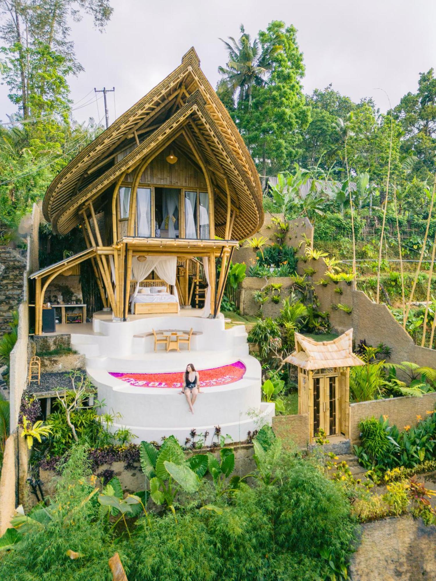 Danaswari Bali Bamboo House Villa Selat Eksteriør billede